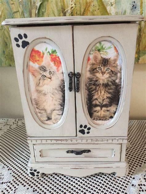 metal cat jewelry box tabby cat|Jewelry Box Cat .